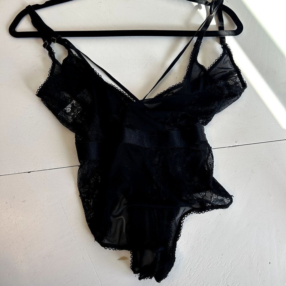Baci black lace‎ lingerie teddy size small 2-8